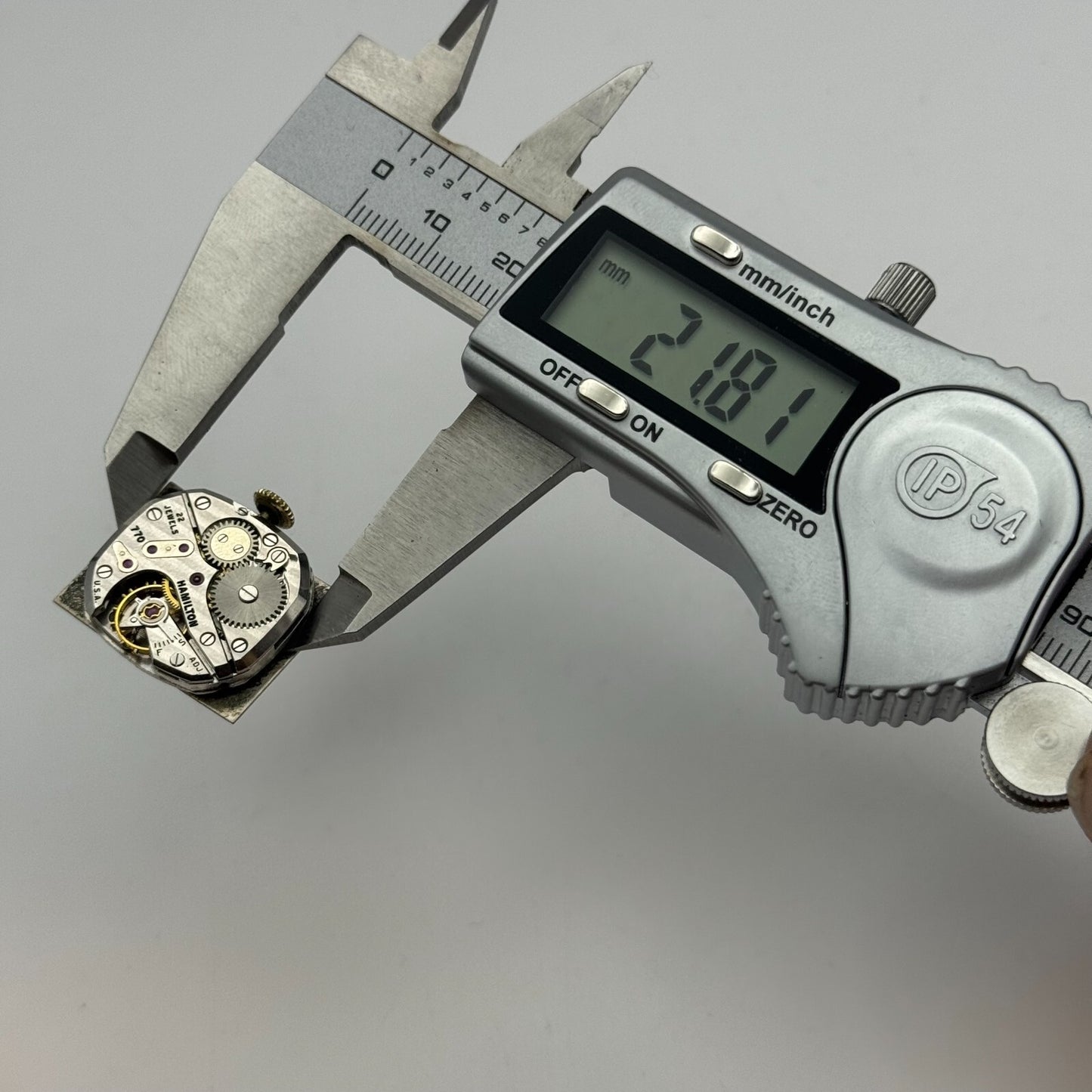 20.4mm Running Hamilton Cal 770 Manual Wind 22 Jewels USA Watch Movement PARTS