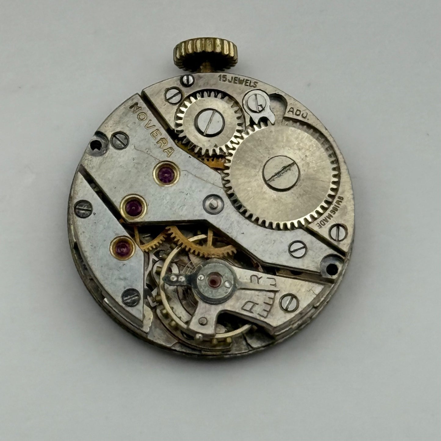ETA 790 Novera Watch Movement Manual Wind Vintage Swiss Incomplete Parts 19.6mm