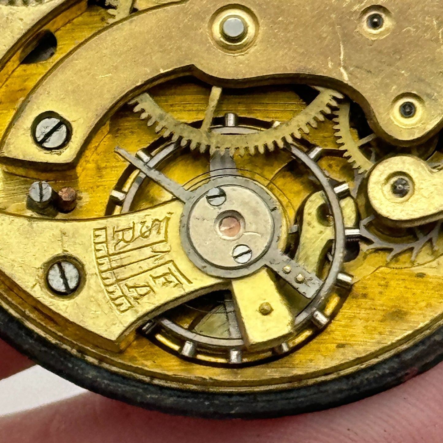 43.2mm Vintage Open Face Sub Seconds Balance Ok Pocket Watch Movement PARTS