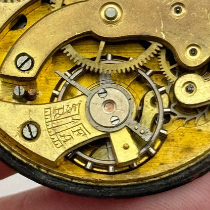 43.2mm Vintage Open Face Sub Seconds Balance Ok Pocket Watch Movement PARTS