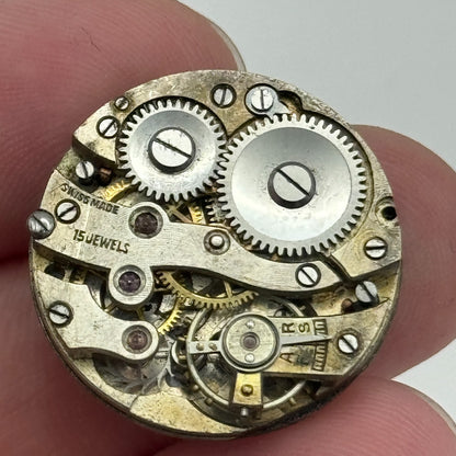 23.7mm 15 Jewels Porcelain Dial Swiss Trench Watch Movement Manual Wind PARTS