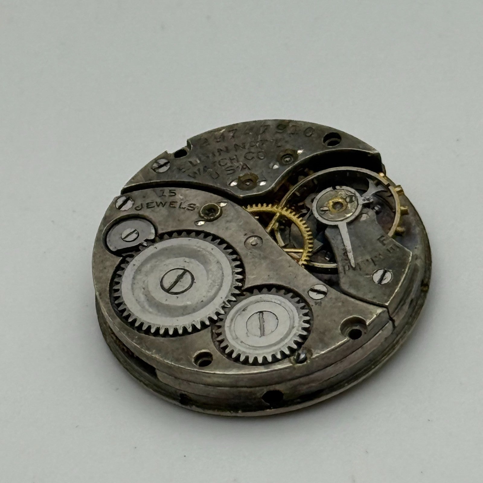 1927 Vintage 10/0s Elgin 444 Model 4 American Watch Movement PARTS REPAIR SPARES