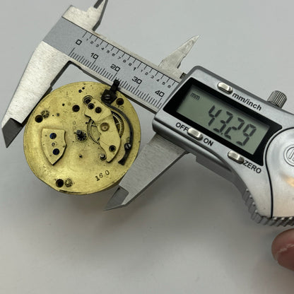 43.3mm Antique Henry Taylor London Quality Fusee Pocket Watch Movement - PARTS