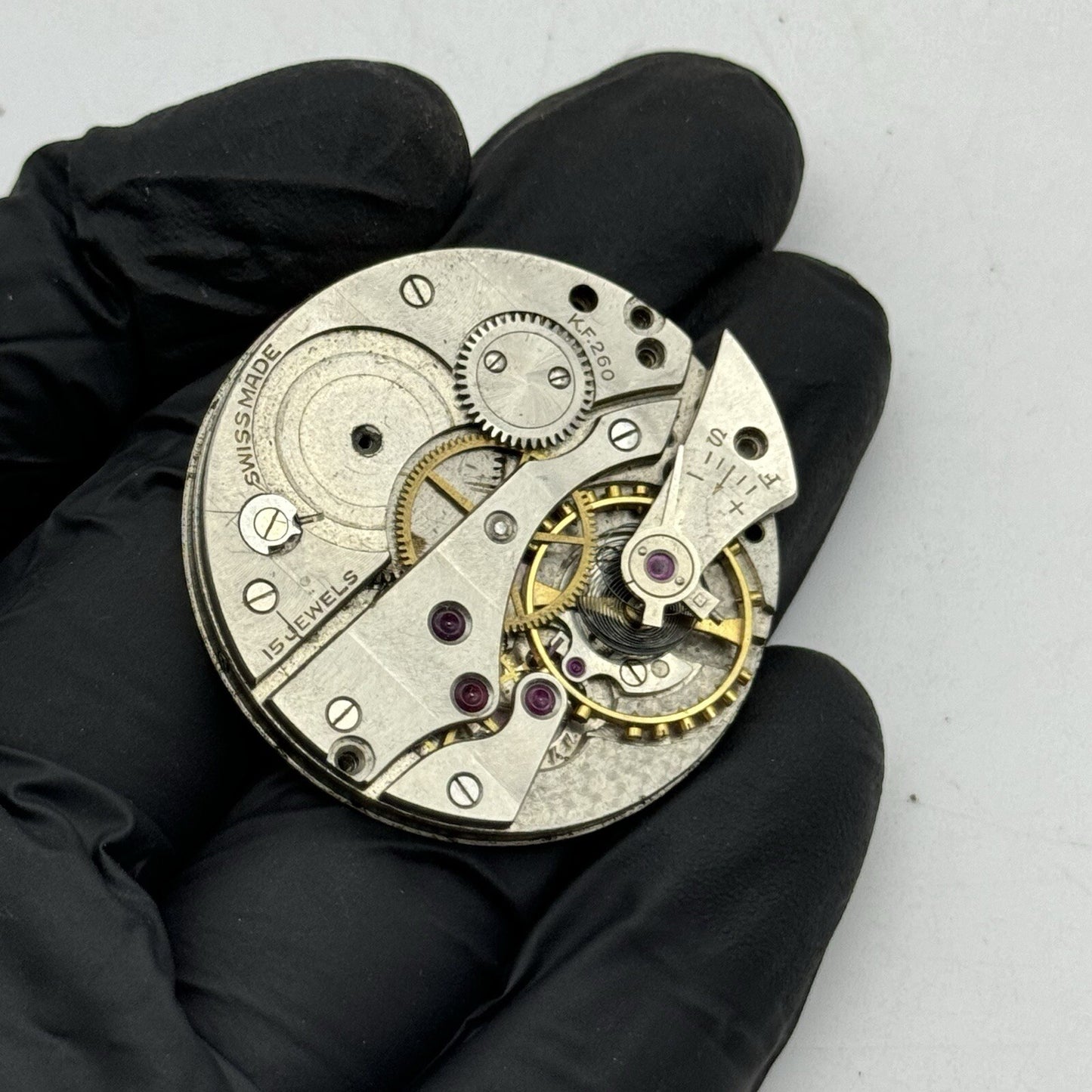 38.7mm Certina Kurth Freres KF 260 Pocket Watch Movement FOR PARTS Repair