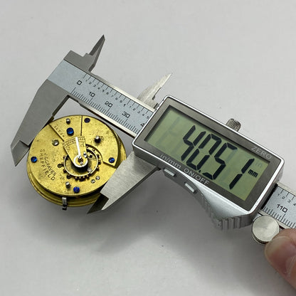 44.9mm Antique J G Graves The English Express Lever Pocket Watch Movement PARTS