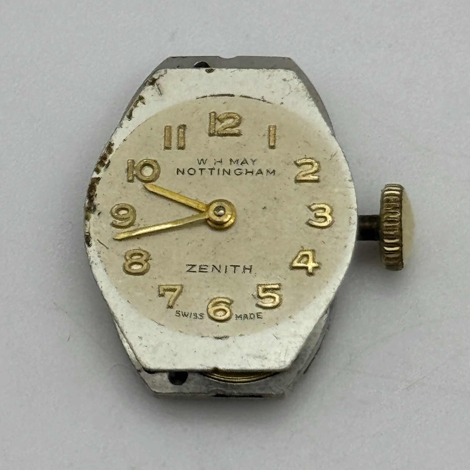 12.8mm Ladies Zenith Cal 525 W H May Nottingham Manual Wind Watch Movement PARTS