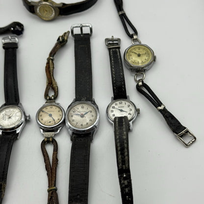 Bundle Of Ladies Vintage Manual Wind Wristwatches Joblot PARTS REPAIR SPARES