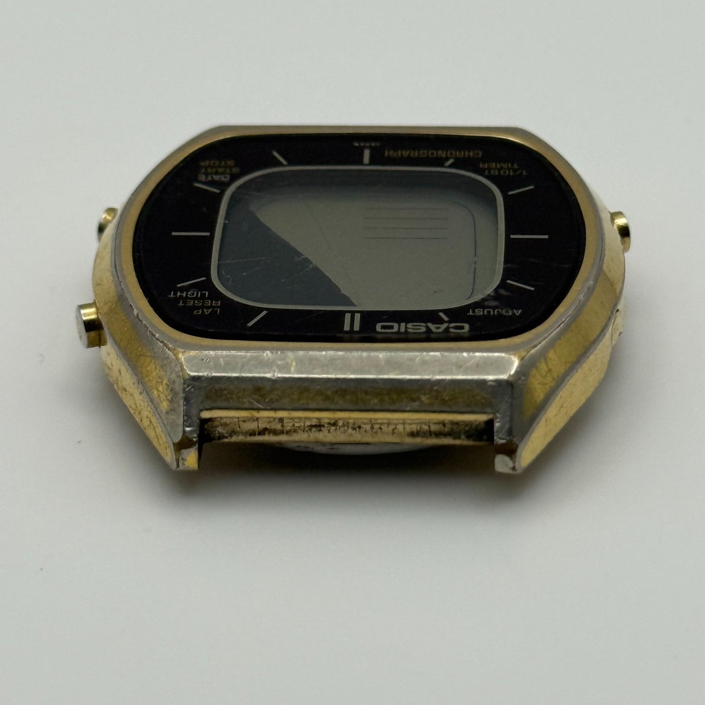 Casio Men's Chronograph Quartz Watch 56QGS-38 Gold Tone Japan 35mm PARTS REPAIR