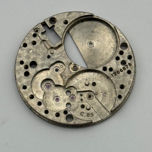 IWC Cal 89 Watch Movement Main Plate C.89 Vintage Parts Repair Swiss Rare 26.9mm