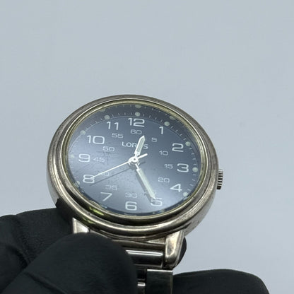 Lorus Quartz Fob Nurse Watch Blue Dial Base Metal Japan Working 29mm