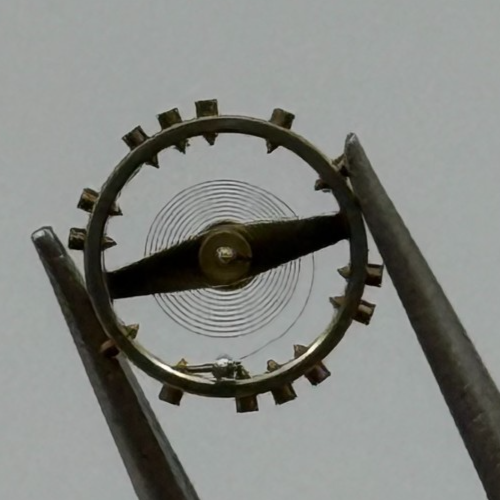 FHF 59 Inca Balance Wheel Complete And Spring 1231 M Watch Movement Parts NOS