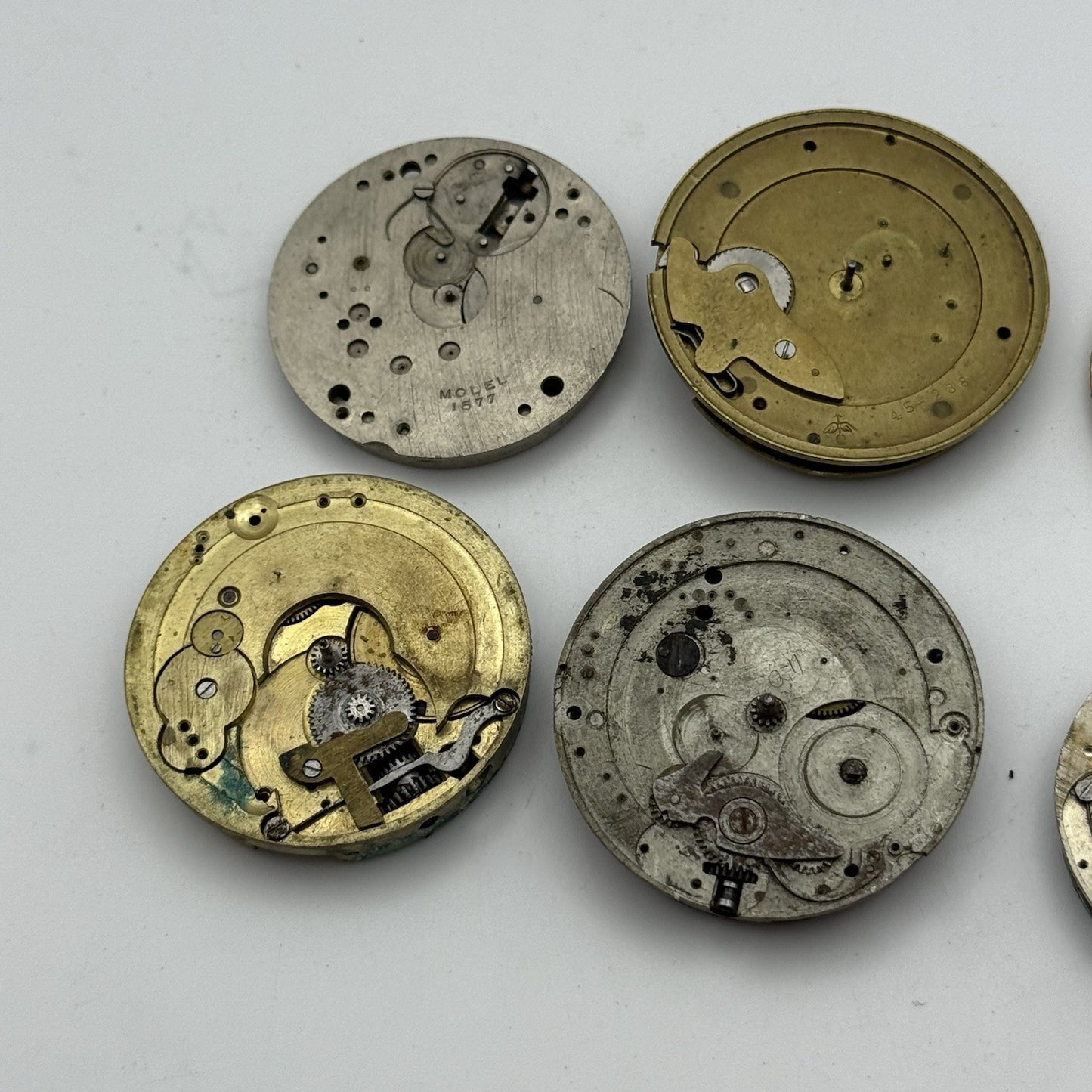 Bundle Mixed Antique / Vintage Pocket Watch Movements Joblot PARTS REPAIR SPARES