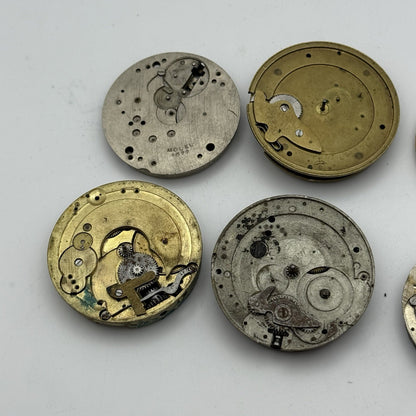 Bundle Mixed Antique / Vintage Pocket Watch Movements Joblot PARTS REPAIR SPARES