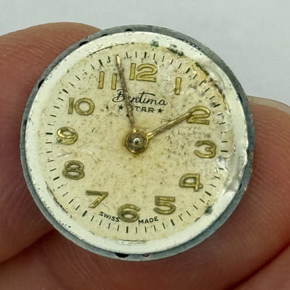 19.6mm Vintage Bentima ETA 2335 Swiss Manual Wind Watch Movement PARTS REPAIR