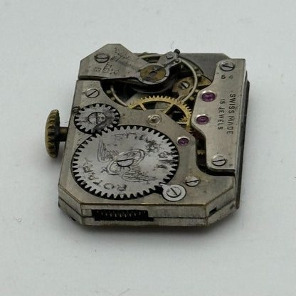 20.5mm Running Rotary Maximus Cal 54 Tank Watch Movement Manual Wind PARTS