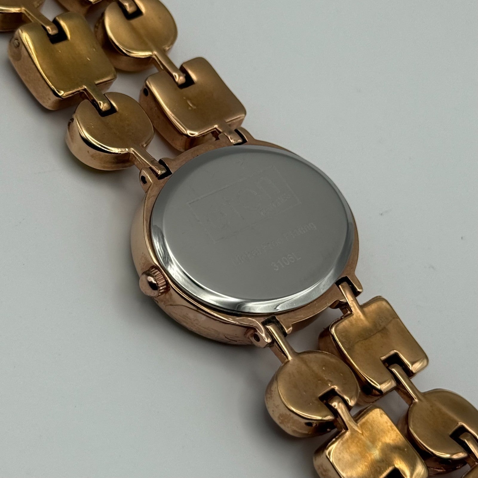 Eton Ladies Quartz Watch Mother of Pearl Rose Gold Tone Bracelet Working 31mm