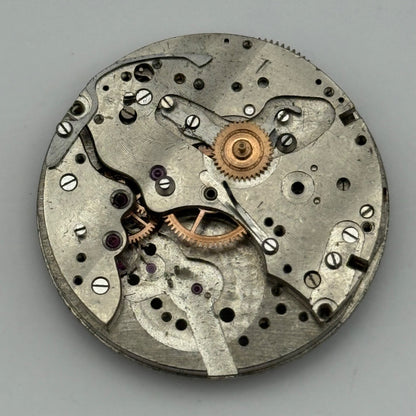 Landeron Brevet Watch Movement Chronograph Vintage Incomplete Parts Swiss 31.7mm