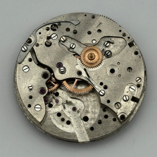 Landeron Brevet Watch Movement Chronograph Vintage Incomplete Parts Swiss 31.7mm