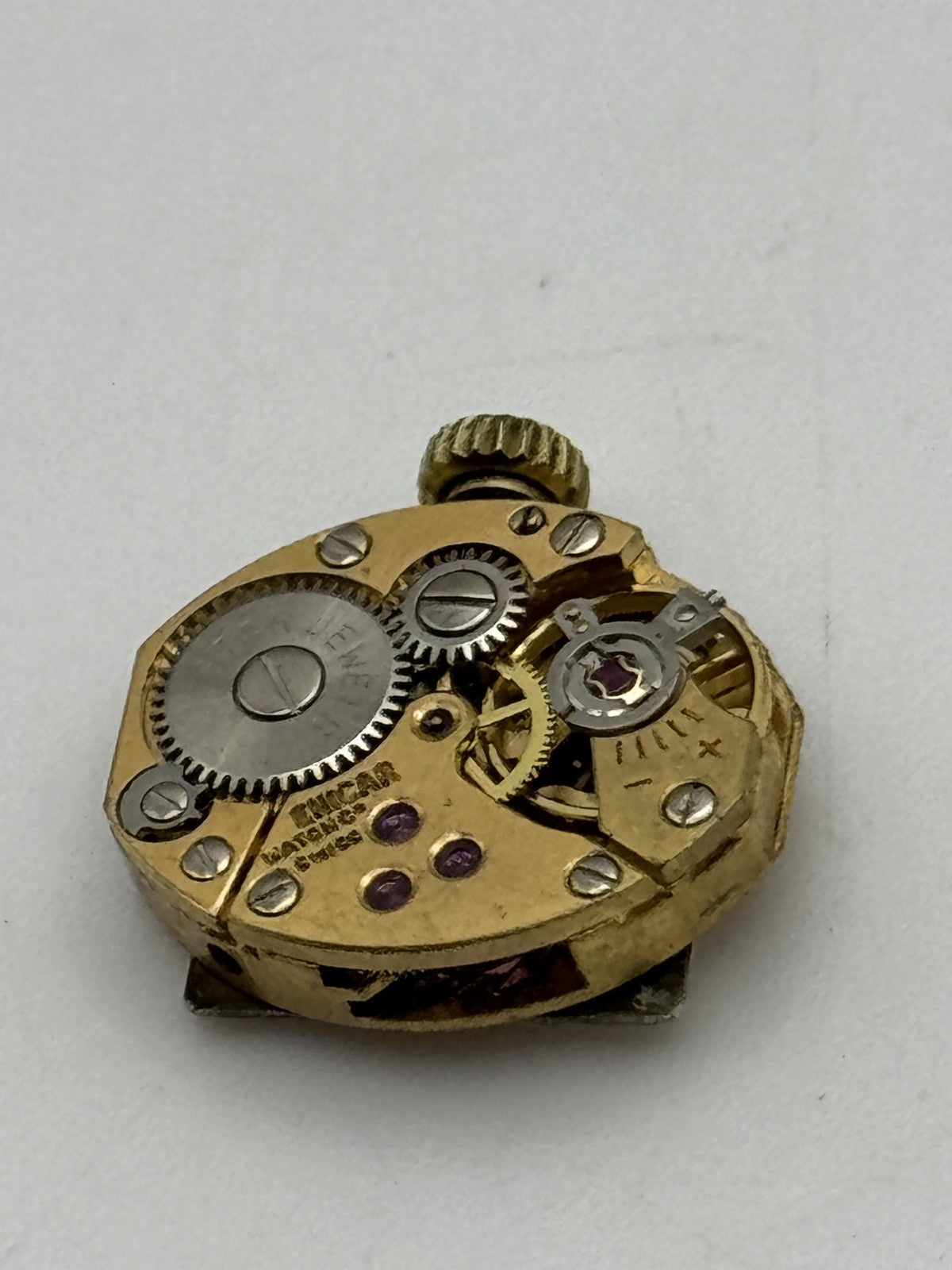 12.9mm Running Vintage Enicar Ultrasonic AR 678 Star Jewels Watch Movement PARTS
