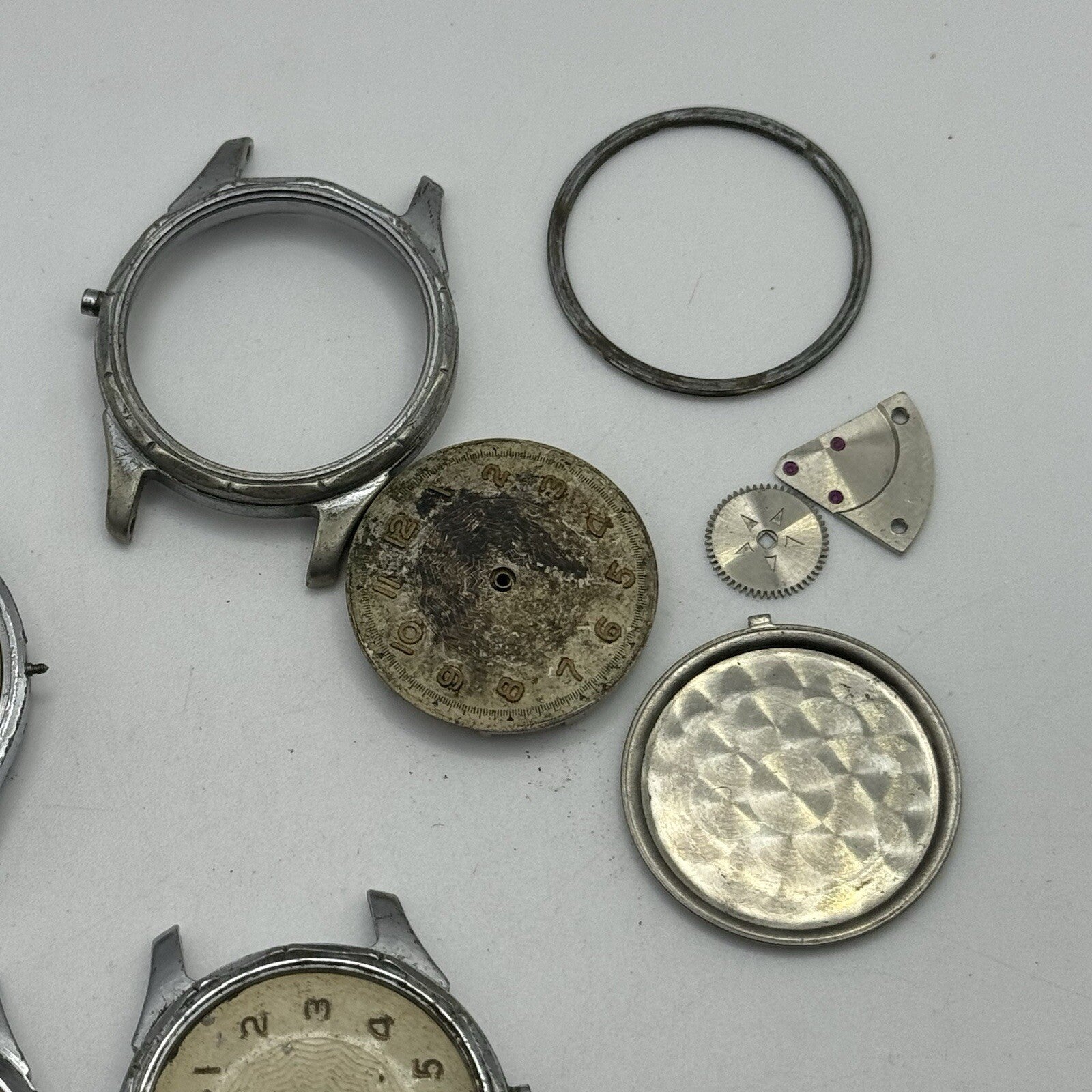 6 x Vintage Soviet Manual Wind Watch Heads For Parts Repair Job Lot Bundle