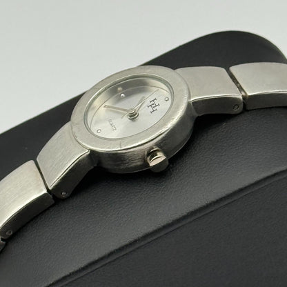 H H Ladies Quartz Watch Silver Tone Bracelet Steel Working 22mm 7 Inches