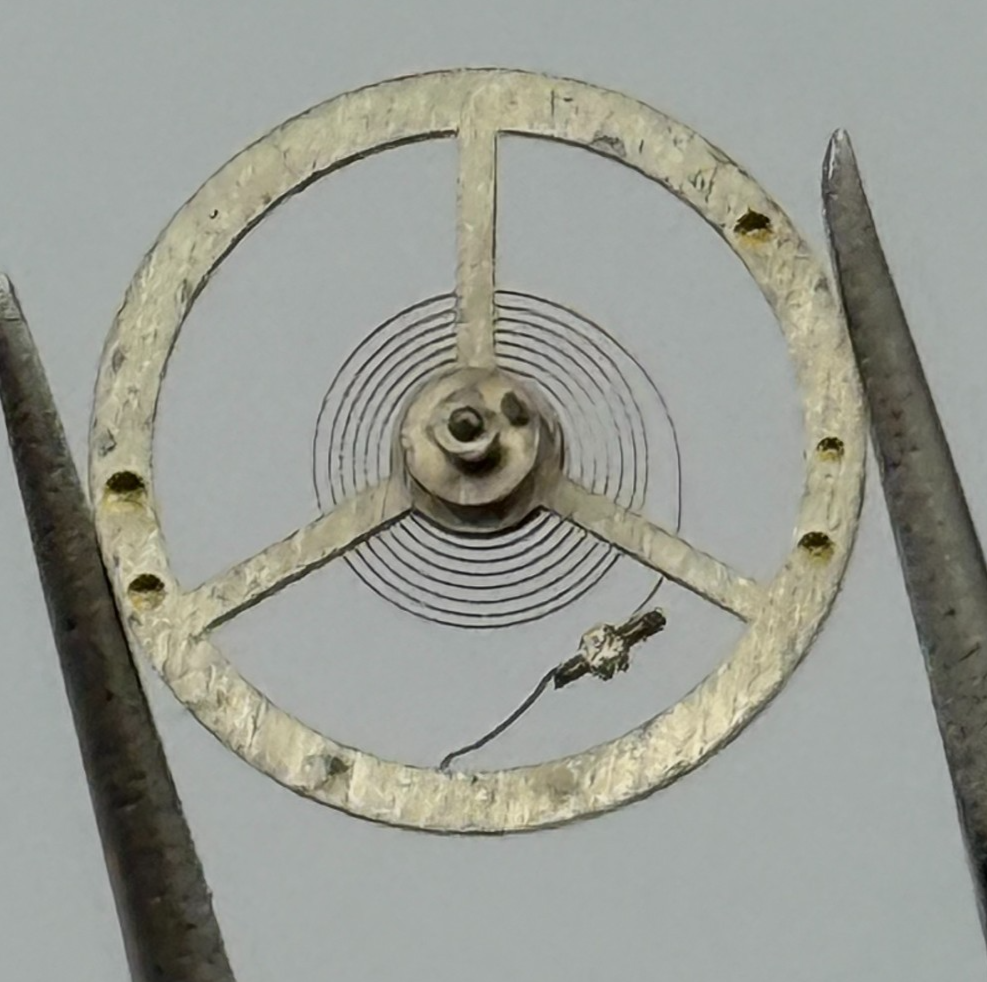EB 1197 Balance Wheel Complete And Spring  10½’’’ 109 M Watch Movement Parts 