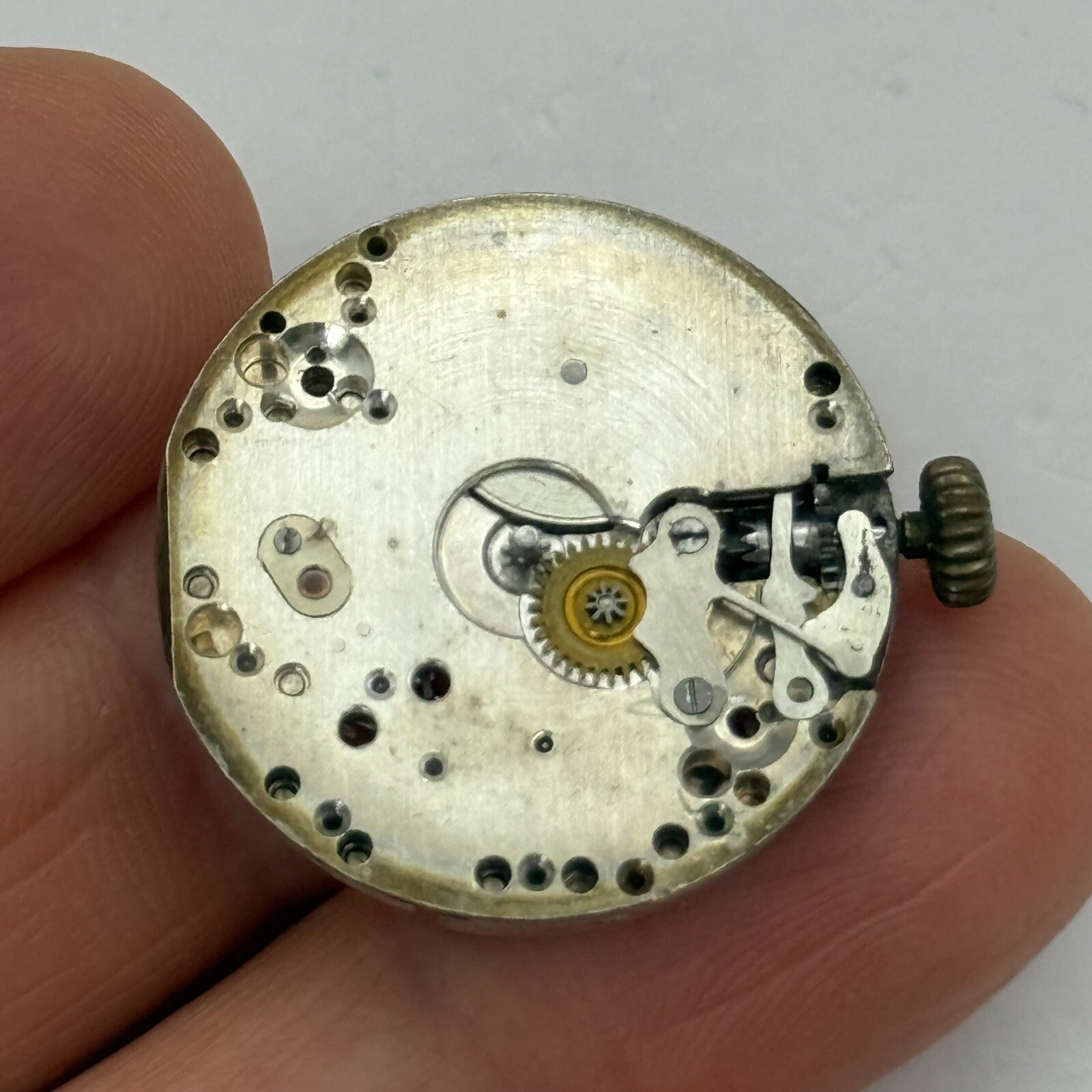23.5mm Vintage Derrick 15 Jewels Trench Cal 34 Manual Wind Watch Movement PARTS