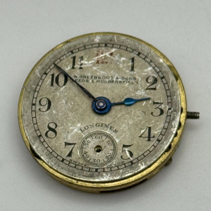 19.7mm Antique Longines 8.6 Greenwood & Sons Leeds Manual Wind Watch Movement