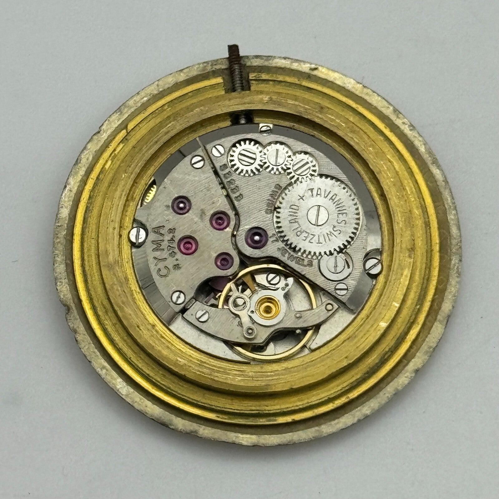 29.4mm Tavannes Cyma R474.2 Manual Wind Watch Movement Vintage Swiss PARTS SPARE
