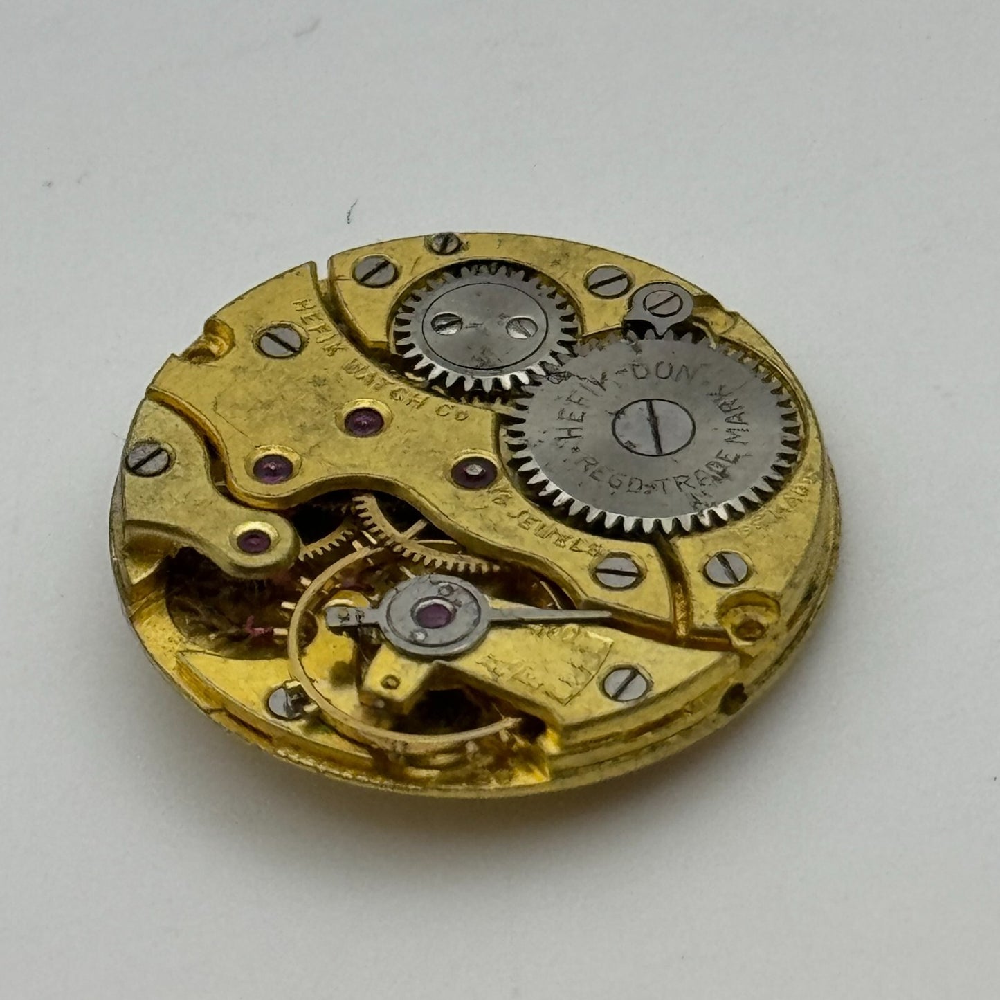 23.6mm Hefik 180 Manual Wind Swiss 15 Jewels Watch Movement Vintage PARTS SPARES