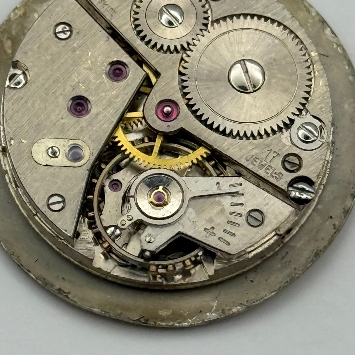 FEF 190 Watch Movement Garrard Manual Wind Vintage Swiss Parts Repair 23.5mm
