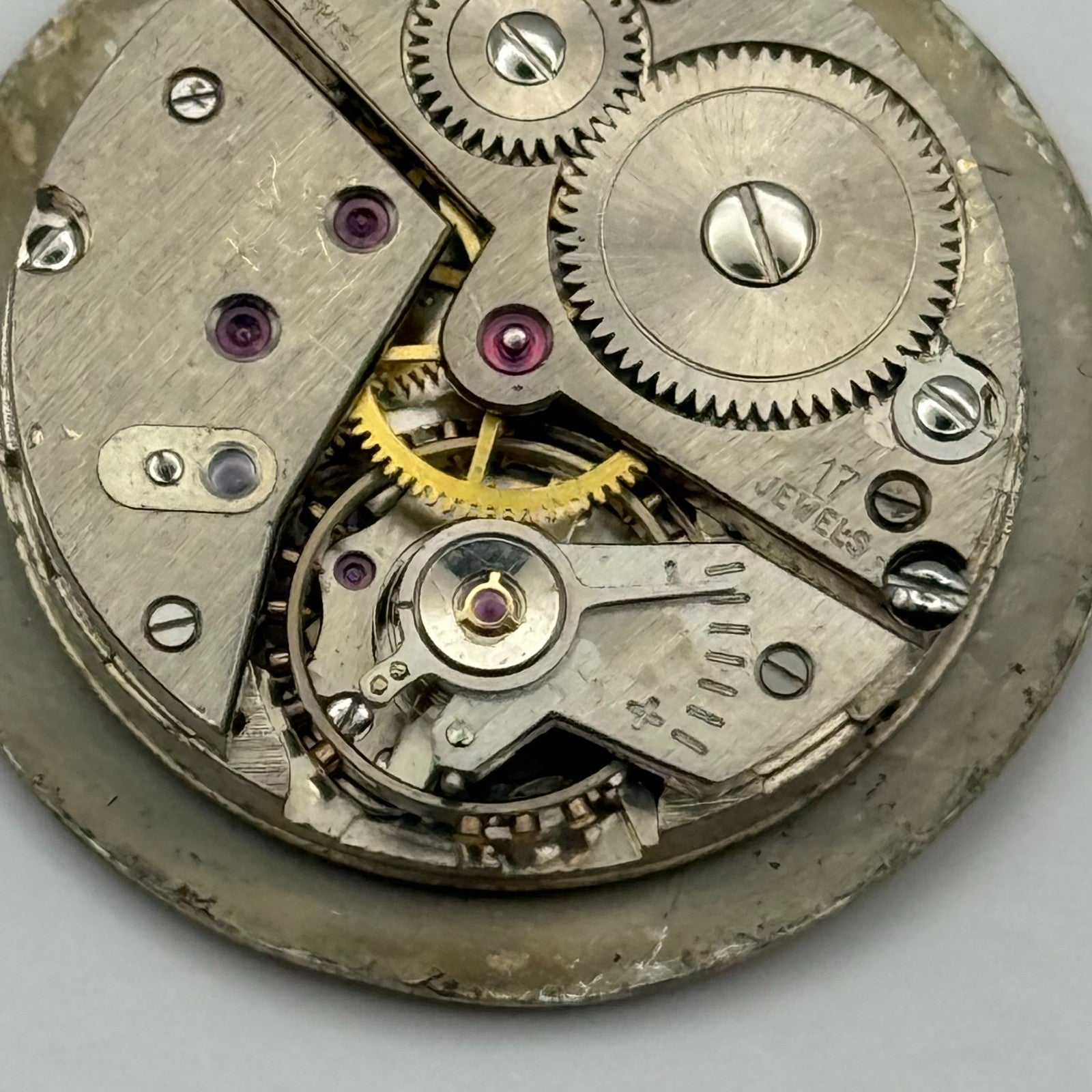 FEF 190 Watch Movement Garrard Manual Wind Vintage Swiss Parts Repair 23.5mm