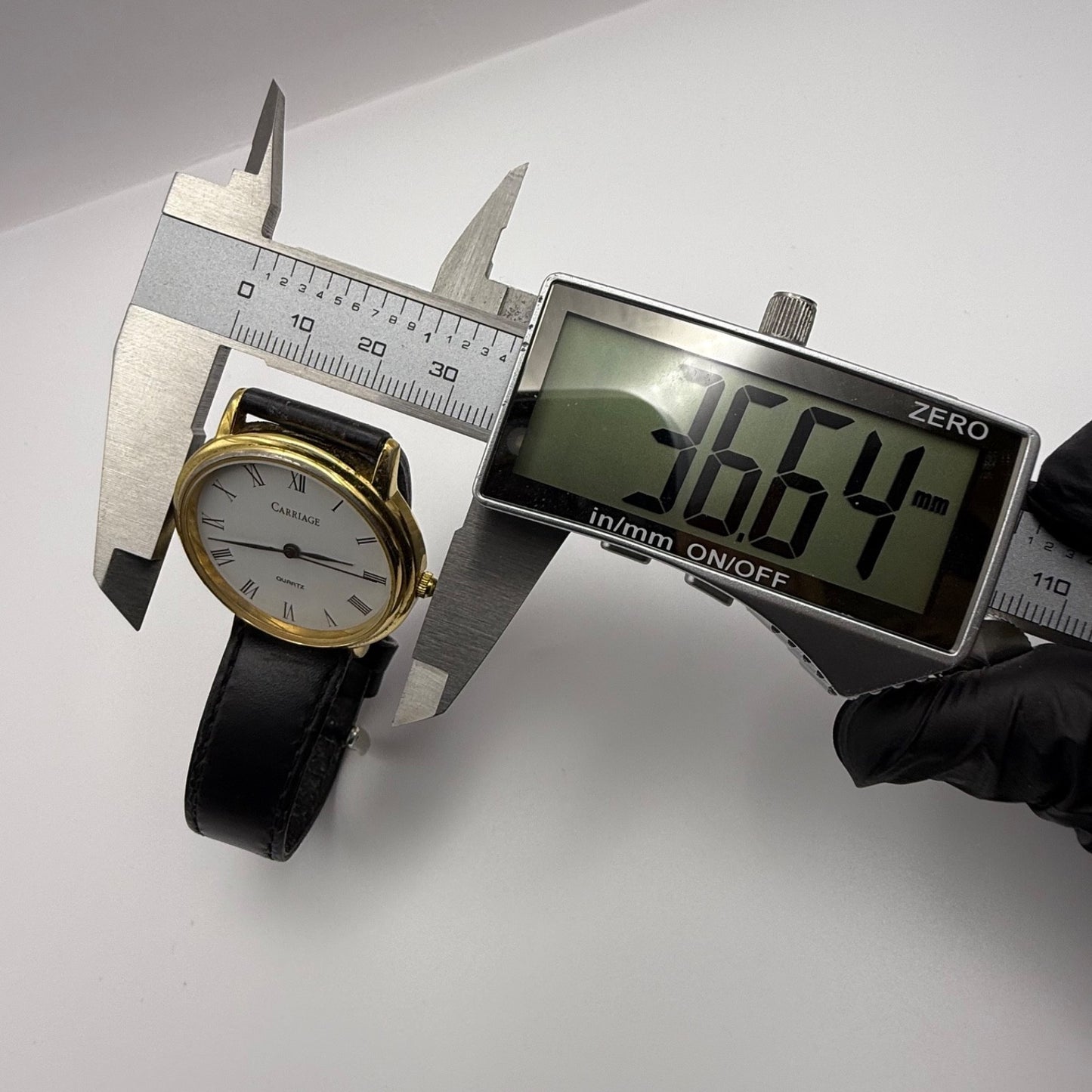 Working Ladies Carriage Second Hand 34mm Quartz Watch New Battery Adjustable