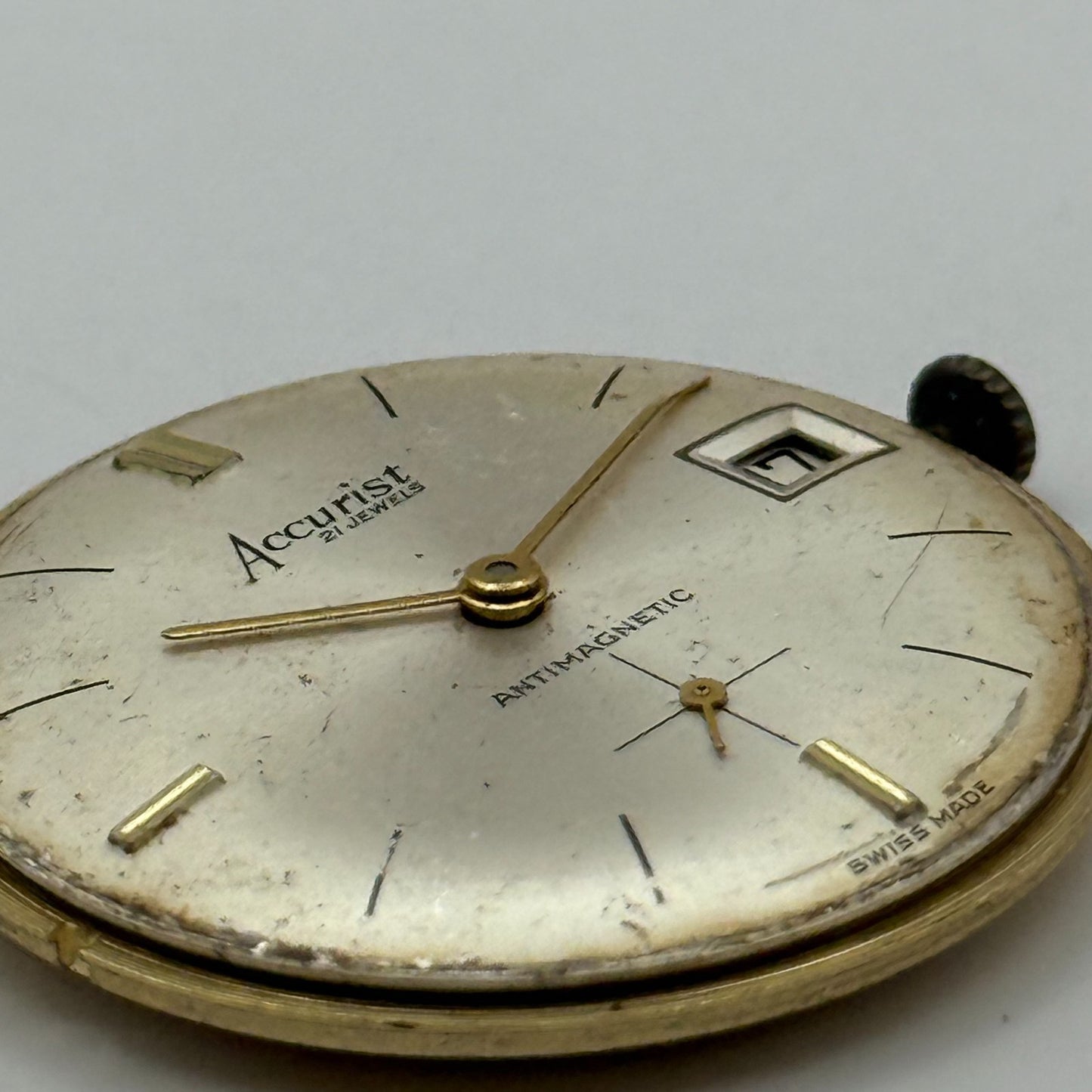 AS 1691/93 Watch Movement Accurist Manual Wind Vintage Swiss Parts Repair 30.3mm