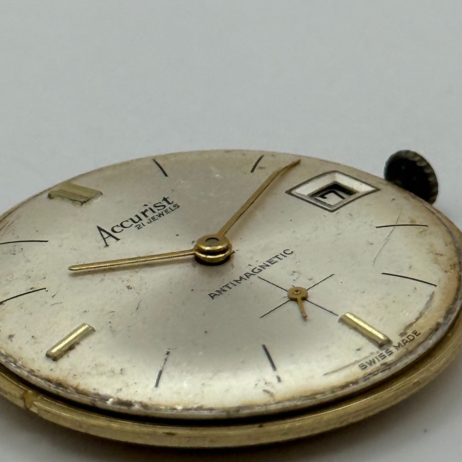 AS 1691/93 Watch Movement Accurist Manual Wind Vintage Swiss Parts Repair 30.3mm