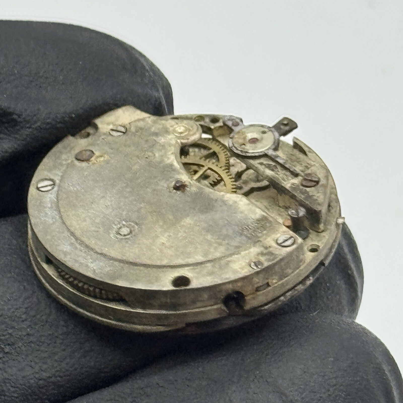 24.6mm Military Dial Watch Movement Old Style Swiss Parts Repair Restoration
