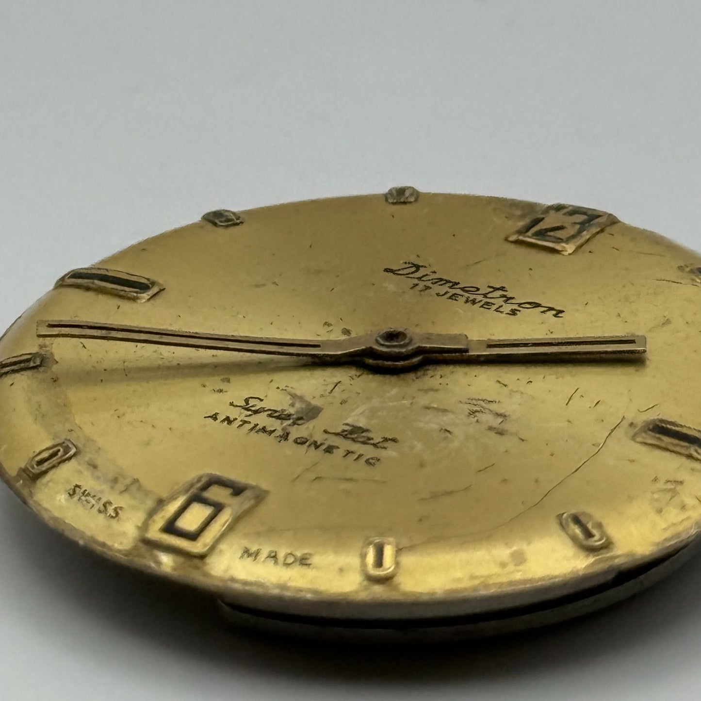 EB 8800 Watch Movement Dimetron Manual Wind Vintage Swiss Parts Repair 26.9mm