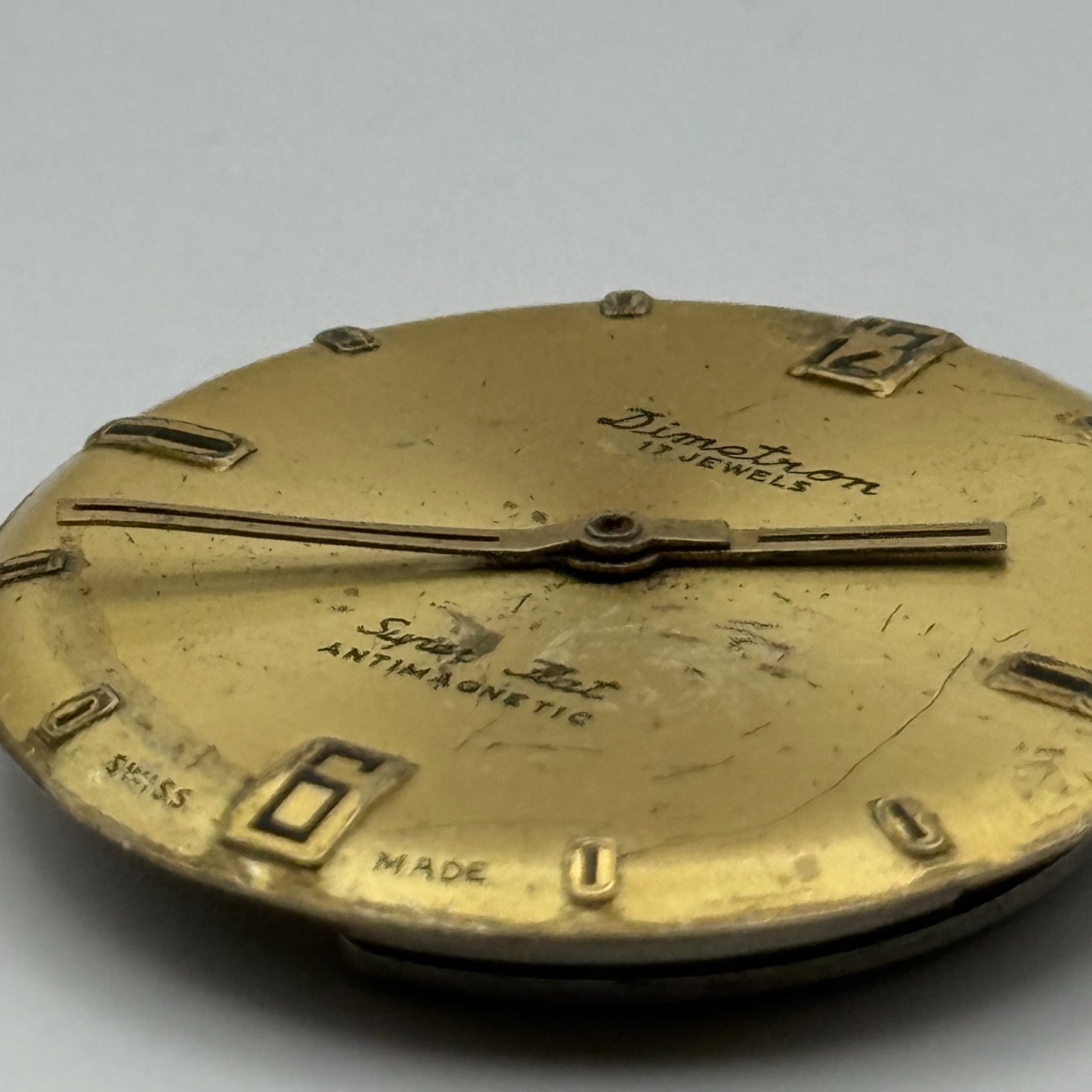 EB 8800 Watch Movement Dimetron Manual Wind Vintage Swiss Parts Repair 26.9mm