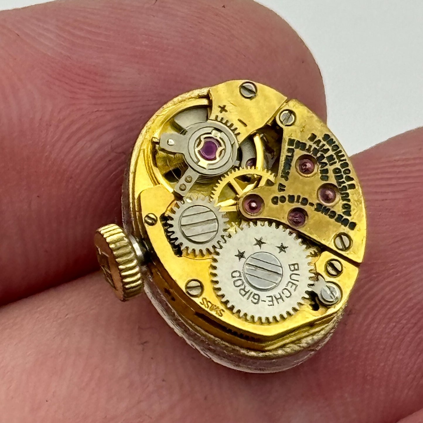12.8mm Ladies Bueche Girod Manual Wind Swiss 17 Jewels Watch Movement PARTS
