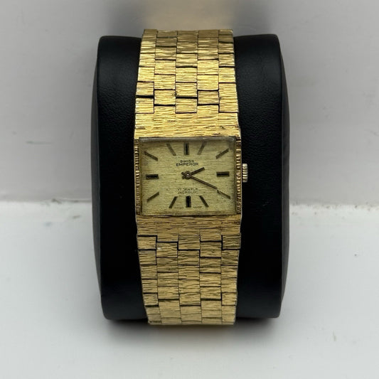24mm Vintage Ladies Swiss Emperor Gold Plated Manual Wind Swiss FHF Watch PARTS