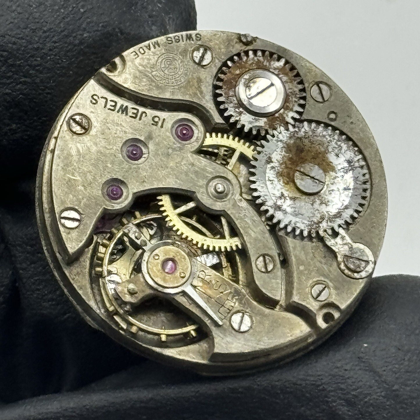 24.9mm Military Dial Dreadnought Watch Movement Swiss Parts Repair Restore