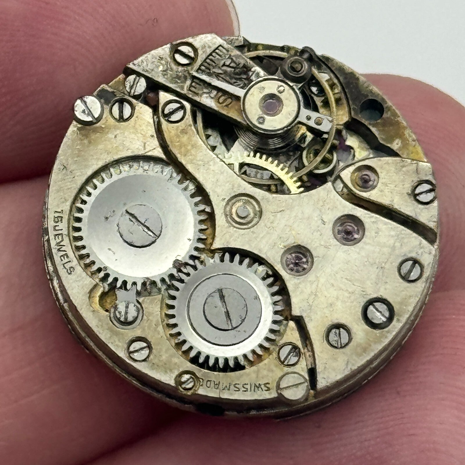 23.6mm 15 Jewels Roman Numerals Trench Watch Movement Manual Wind PARTS SPARES