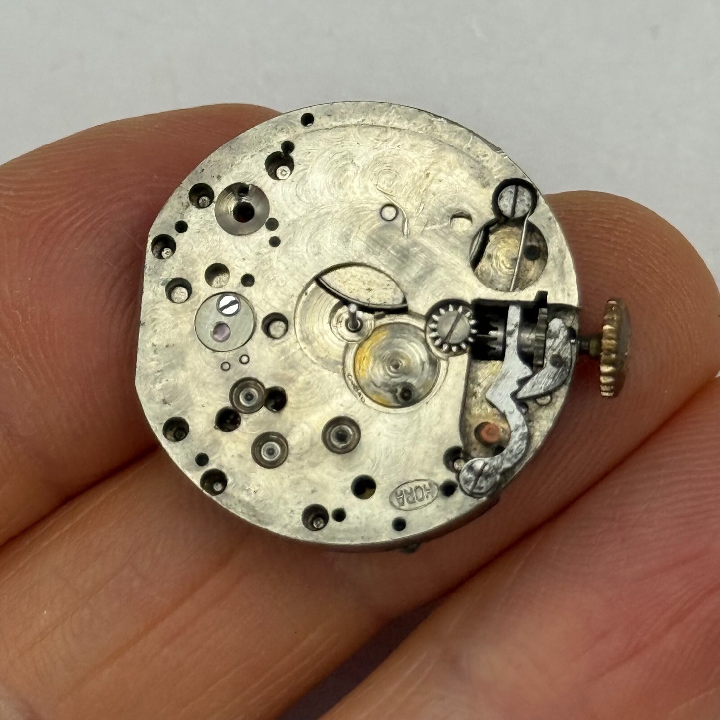 23.5mm Vintage Hora 2adj Trench Manual Wind Watch Movement PARTS REPAIR