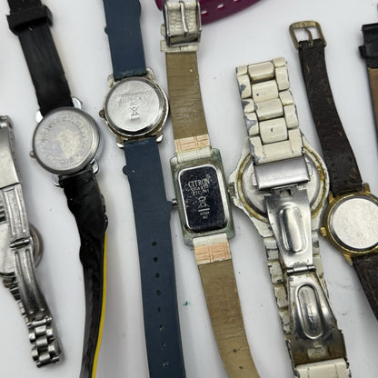 Bundle Of 16 Quartz Watches Modern / Vintage Untested Parts / Repair / Crafts