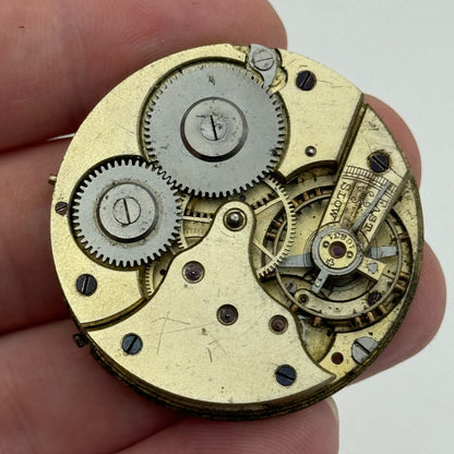 40.6mm Antique Patent 16831 Possible Longines Pocket Watch Movement PARTS SPARES