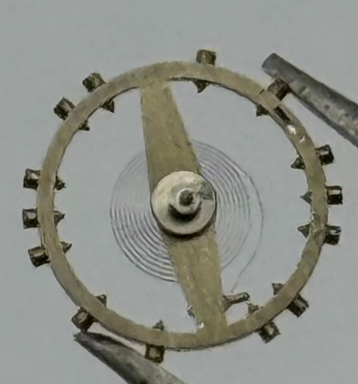 ETA 2410 Balance Wheel Complete And Spring 6 3/4''' Watch Movement Parts NOS