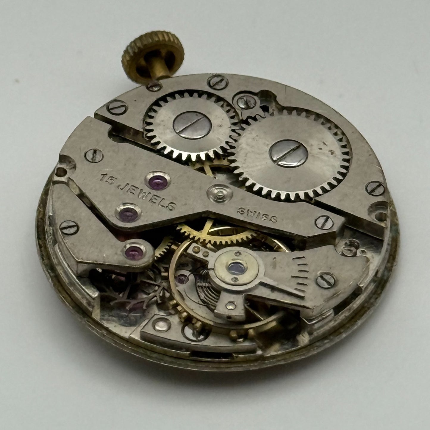 AS 1123 1124 Watch Movement Avia Manual Wind Vintage Swiss Parts Repair 25mm