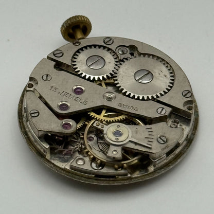 AS 1123 1124 Watch Movement Avia Manual Wind Vintage Swiss Parts Repair 25mm