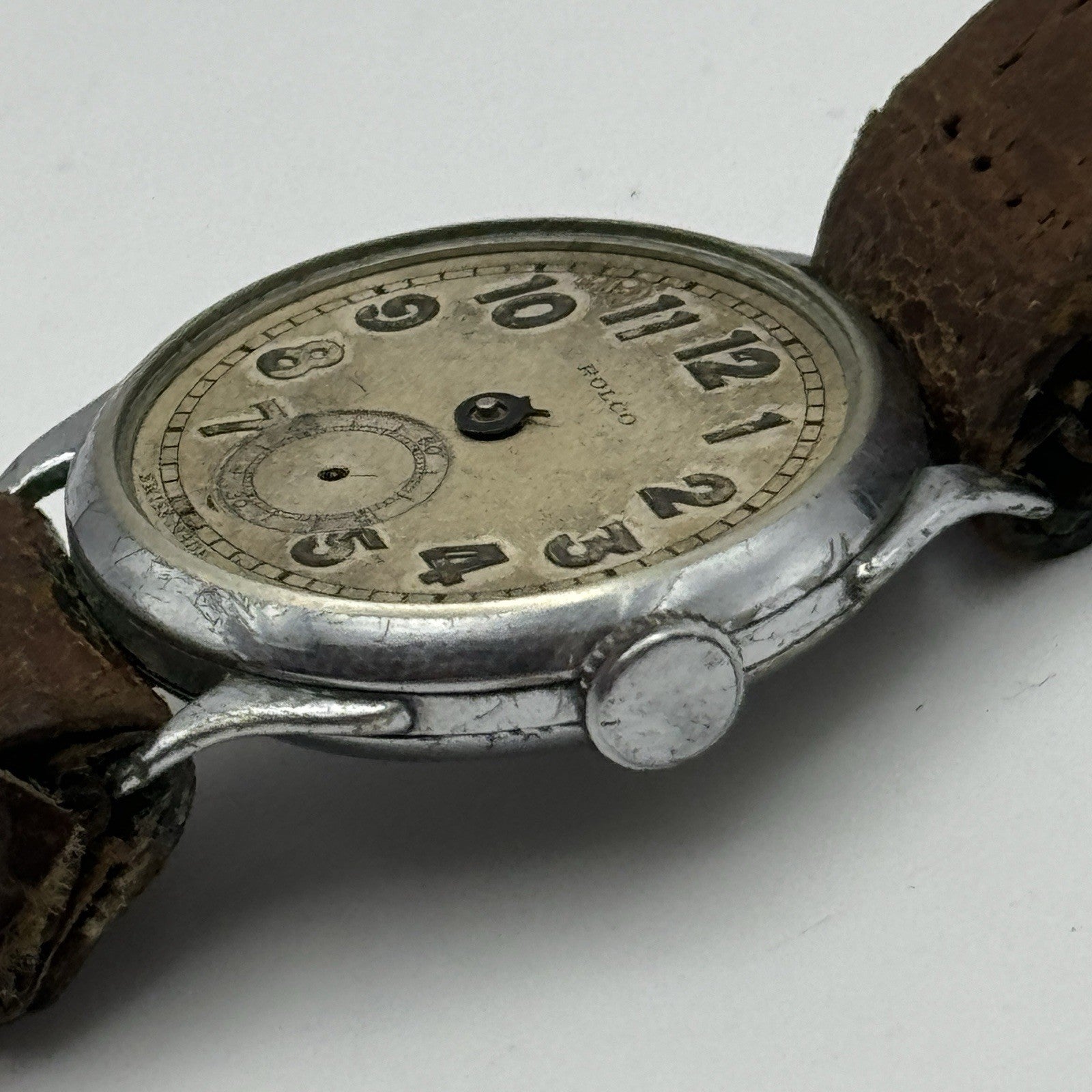 26mm Running ROLEX Snowite Rolco Vintage Military Style Watch 15 Rubies RESTORE