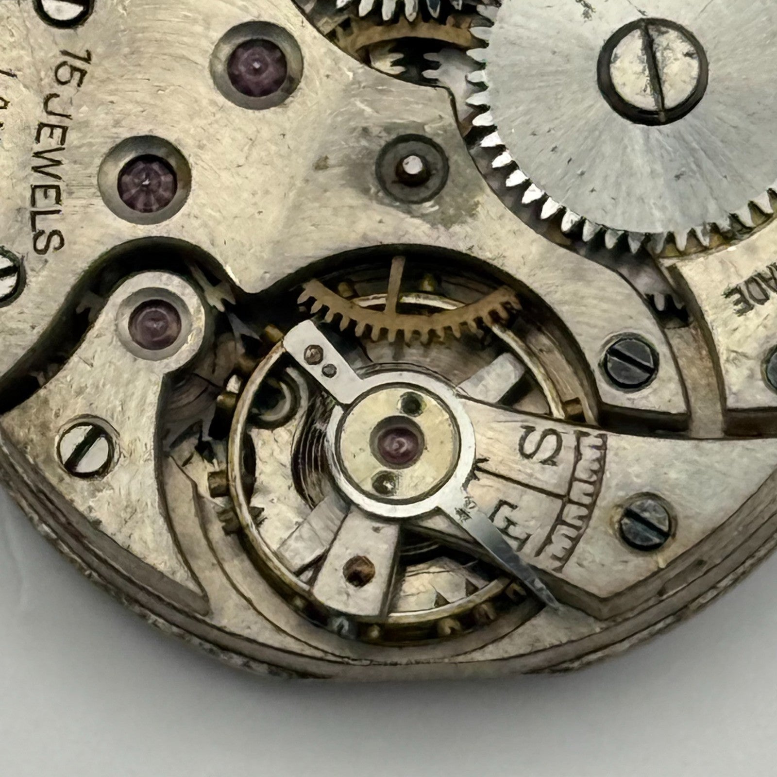 Lanco Trench 15 Jewels Watch Movement Manual Wind Vintage Parts Repair 24.3mm